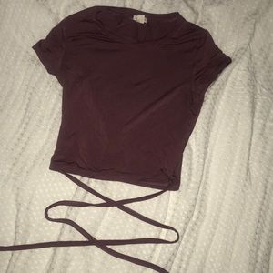 Tie-Front Wrap-Around Crop Top